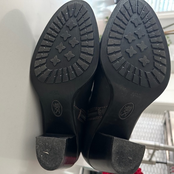 Sofft Wide Calf Black Slouchy Boots - Picture 3 of 5